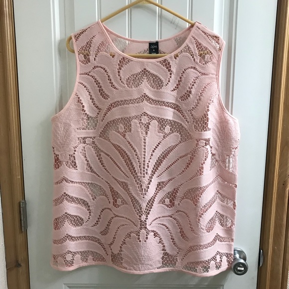 City Streets Tops - **Pink Lace Layering Top NWOT**